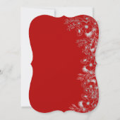 Black and Red Floral Boho Einladung (Rückseite)