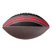 Black and Red Jersey Stripes with Custom Name Football (Gedreht 90)