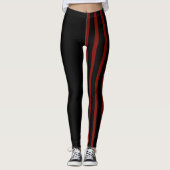 Black and Red Jester Leggings (Vorderseite)