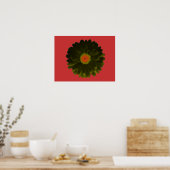 Black and Red Marigold Poster (Küche)