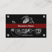 Black and Red Motorrad Shop Visitenkarte (Vorderseite)