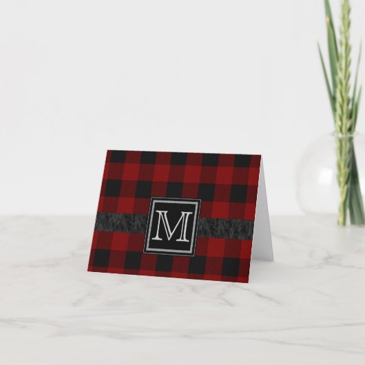 Black and Red Plaid Monogram (Vorderseite)