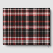 Black and Red Scottish Tartan Wedding Gästebuch (Rückseite)