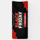 Black and Red Simple Black Friday Sale Banner (Vertikal)