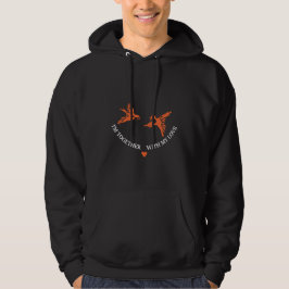 Black and Red Simple Couple Bird Hoodie
