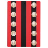 Black and Red Strip, Baseball Coach Danke, Name Klemmbrett (Rückseite)
