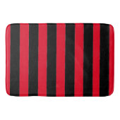 Black and Red Stripes Badematte (Vorderseite)