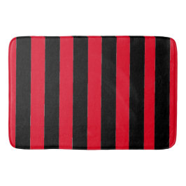 Black and Red Stripes Badematte