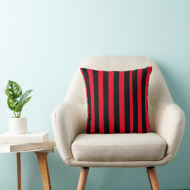 Black and Red Stripes Kissen