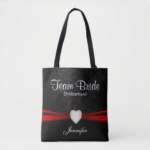 Black and Red Team Bridge Tasche