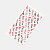 Black and Red Text Recovery Slogans Serviette (Ecke)