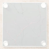 Black and Red Veins Glasuntersetzer (Rückseite)