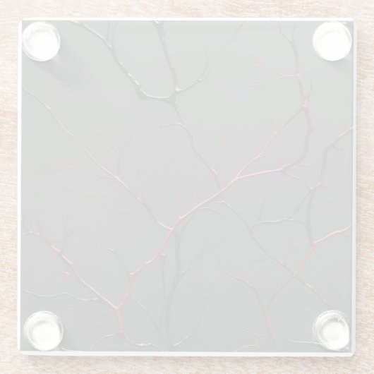 Black and Red Veins Glasuntersetzer (Rückseite)