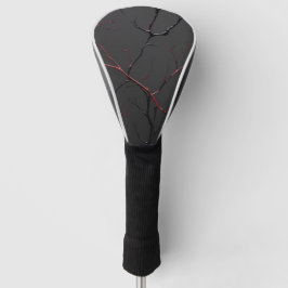 Black and Red Veins Golf Headcover