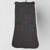 Black and Red Veins Golf Headcover (Rotieren 90)