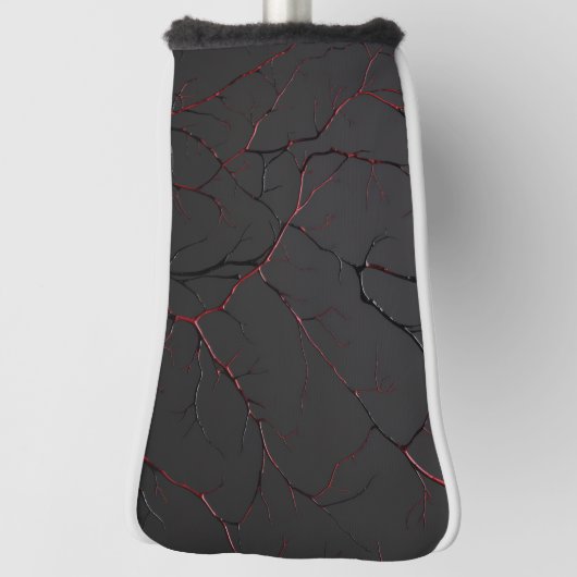 Black and Red Veins Golf Headcover (Rotieren 90)