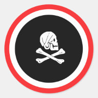 Black and RedJolly Roger Pirate