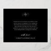 Black and Shiny Calligraphy Vielen Dank für Ihre H Folie Einladungspostkarte (Rückseite)