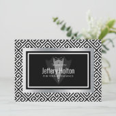 Black and Silber Bachelor Party Danke Karte (Stehend Vorderseite)