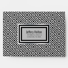 Black and Silber Bachelor Party Envelope