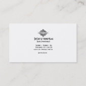 Black and Silver Attorney at-Law Business Card Visitenkarte (Rückseite)