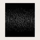 Black and Silver Confetti | PLATZKARTEN Visitenkarten (Innenseite Aufgefaltet)