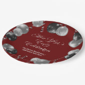 Black and Silver Glitter New Year's Eve Party Pappteller (Schrägansicht)