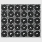 Black and Silver Graduation Geschenkpapier (Flach)