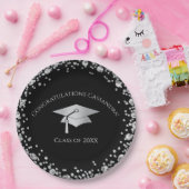 Black and Silver Graduation Pappteller (Party)