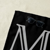 Black and Silver Mr. Personalisiert Strandtuch (Beispiel)