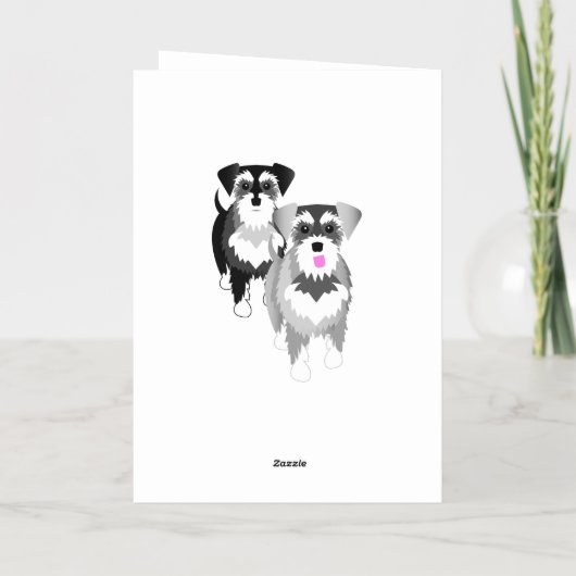 Black and Silver Schnauzers Vielen Dank (Rückseite)