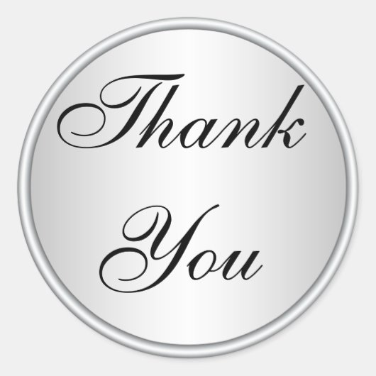 Black and Silver Vielen Dank, Umschlag Aufkleber (Vorderseite)