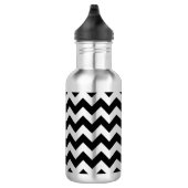 Black and Silver Zigzag Trinkflasche (Rechts)
