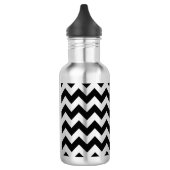 Black and Silver Zigzag Trinkflasche (Links)