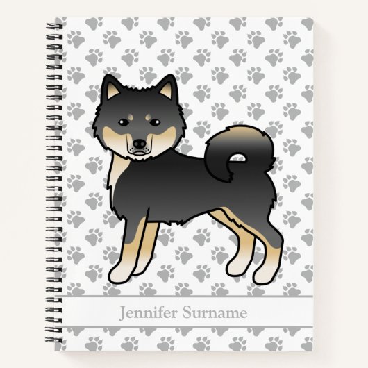 Black and Tan Alaskan Malamute Dog & Custom Text Notizblock (Vorderseite)