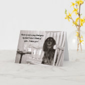 Black and Tan Cavalier King Charles Miss You Karte (Gelbe Blume)