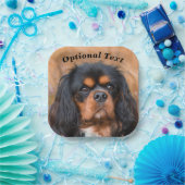 Black and Tan Cavalier King Charles Spaniel Dog Pappteller (Party)