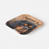 Black and Tan Cavalier King Charles Spaniel Dog Pappteller (Gewinkelt)