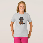 Black and Tan Cavalier King Charles Spaniel Dog T-Shirt (Vorne ganz)