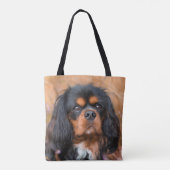 Black and Tan Cavalier King Charles Spaniel Dog Tasche (Rückseite)