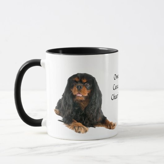 Black and Tan Cavalier King Charles Spaniel Dog Tasse (Links)
