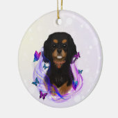 Black and Tan Cavalier King Charles Spaniel Keramik Ornament (Links)