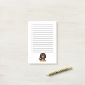 Black and Tan Cavalier King Charles Spaniel     Post-it Klebezettel (Auf Schreibtisch)