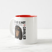 Black and Tan Cavalier King Charles Spaniel  Zweifarbige Tasse (Vorderseite Links)