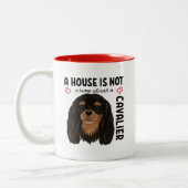 Black and Tan Cavalier King Charles Spaniel  Zweifarbige Tasse (Links)