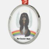 Black and Tan Cavalier Pet Loss Ornament Aus Metall (Links)