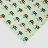 Black and Tan Cavalier Spaniel Geburtstag Seidenpapier (Ausschnitt)