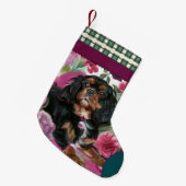 Black and Tan Cavalier Weihnachtszeit Strumpf Scha Kleiner Weihnachtsstrumpf (Vorderansicht (hängend))