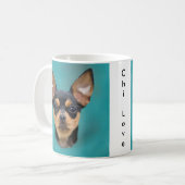Black and Tan Chihuahua Dog Kaffeetasse (Vorderseite Links)