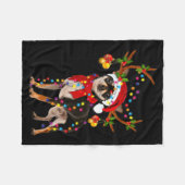 Black And Tan Chihuahua Gorgeous Reindeer Christma Fleecedecke (Vorderseite (Horizontal))